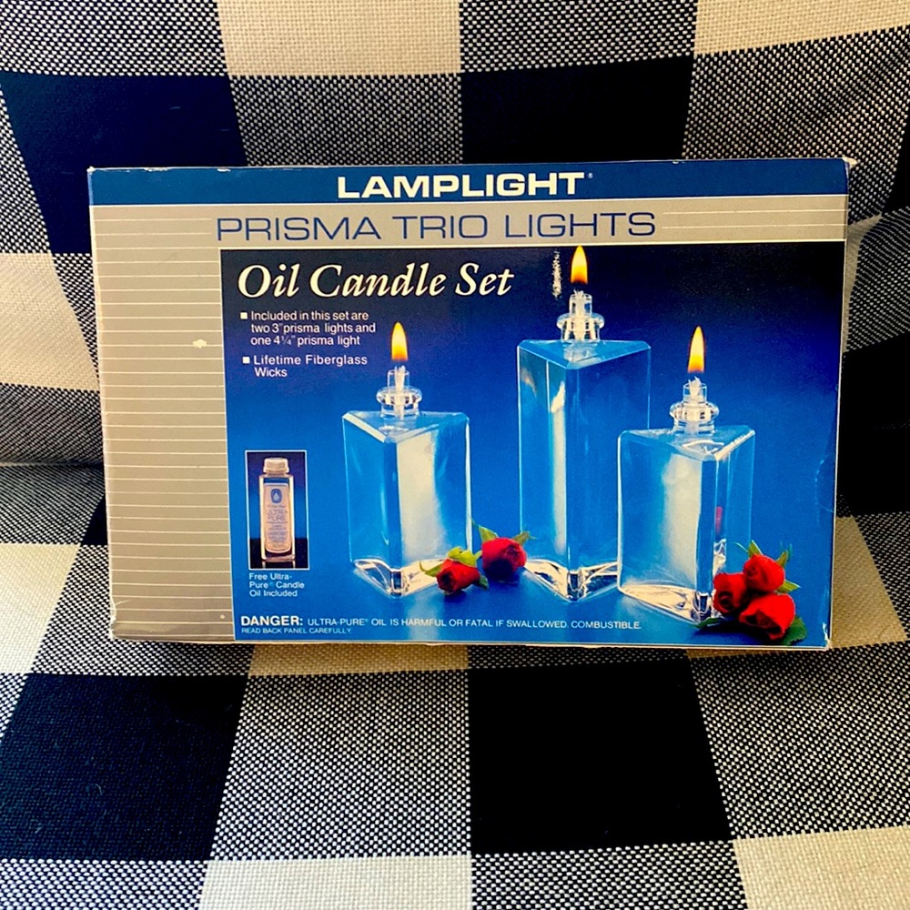 Never used oil candle set! Super cool!